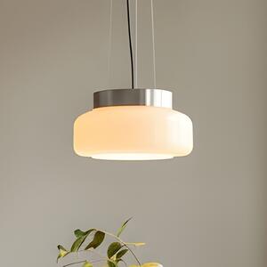 ALDEX Lampă suspendată BonBon, crem, Ø 25 cm, sticlă, reglabil, Bej, Camera de zi / sufragerie, Sticlă, Design