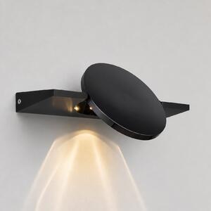 Globo Aplică de perete cu LED Jasper, înălțime 28 cm, negru mat, metal, Negru, Camera de zi / sufragerie, Metal, Modern