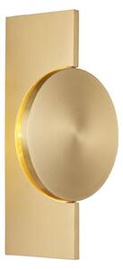 Globo Aplică de perete cu LED Jasper, înălțime 28 cm, alamă mată, metal, Auriu / Alamă, Camera de zi / sufragerie, Metal, Modern
