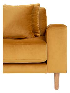 Canapea lounge Lido, Galben mustar, 92x290x76 cm