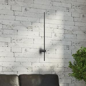Milagro Lighting Aplică de perete LED Swing, înălțime 60 cm, CCT, metal, negru, Negru, Camera de zi / sufragerie, Metal, Modern