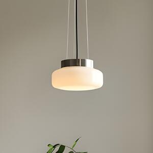 ALDEX Lampă suspendată BonBon, crem, Ø 16 cm, sticlă, reglabil, Bej, Camera de zi / sufragerie, Sticlă, Design