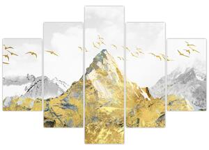 Tablou - Munte auriu (150x105 cm)