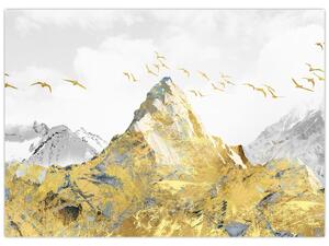 Tablou - Munte auriu (70x50 cm)