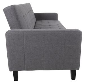 Canapea extensibila Milton, Gri inchis , 204x85x81 cm