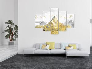 Tablou - Munte auriu (150x105 cm)