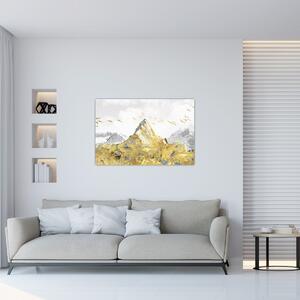 Tablou - Munte auriu (90x60 cm)