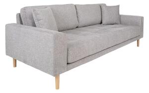 Canapea 3 locuri Lido, Gri deschis , 93x210x76 cm