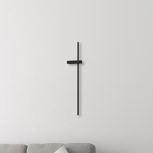 Milagro Lighting Aplică de perete LED Vision, înălțime 90 cm, metal, negru, 3.000 K, Negru, Camera de zi / sufragerie, Metal, Modern, Perete unghiular