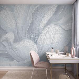Tapet Floare abstractă în nuanțe reci de albastru, Fototapet Flori, w05119v2 : Uwalls.ro
