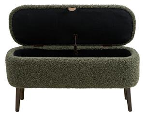 Banca cu spatiu de depozitare Harlow, Verde, 37x95x45 cm