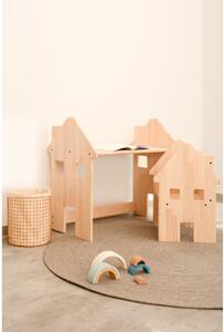 Scaun din lemn de pin pentru copii Little Nice Things Happy House