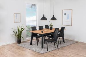 Scaun dining Asama, Negru, 95x43.5x57 cm