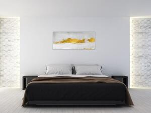 Tablou - Mișcări aurii și gri (120x50 cm)