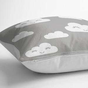 Față de pernă cu amestec din bumbac Minimalist Cushion Covers Grey Background Cloud, 45 x 45 cm