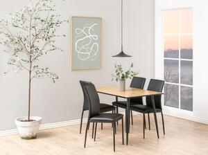 Scaun dining Demina V1, Negru, 92x43.5x53 cm