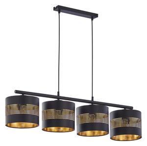 Abajur de înlocuire pentru lustră BOGART E27, diametru 20 cm, negru/auriu