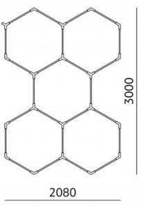 Plafonieră LED HEXLINE LED/216W/230V 6500K 208x300 cm albă