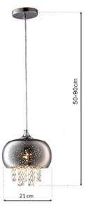Lustră pe cablu de cristal STARLIGHT 1xE14/40W/230V