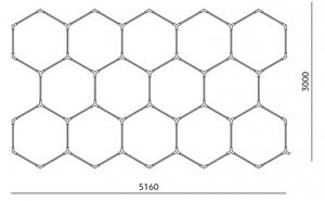 Corp de iluminat LED de tavan HEXLINE LED/513W/230V, 4000K, 300x516 cm, alb