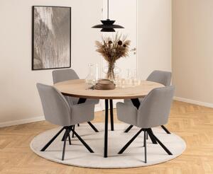 Scaun dining Glenda V2, Gri, 88.5x61x63 cm