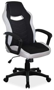 Scaun gaming CAMARO, negru/gri deschis, material textil, 59x49x106/116