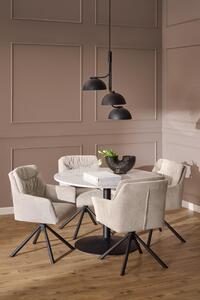 Masa dining Tarifa, Negru mat, 75x110x110 cm