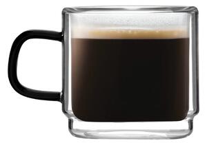 Căni 2 buc. pentru espresso din sticlă 80 ml Carbon – Vialli Design