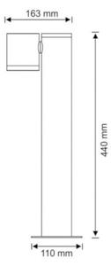 Lampă de exterior PINO 1xGU10/10W/230V IP44 44 cm