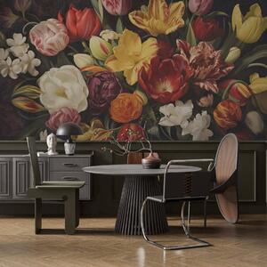 Tapet Buchet în stil grunge vintage, Fototapet Flori, w05451 : Uwalls.ro