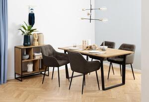 Scaun dining Brooke, Gri, 83x58x55 cm