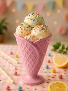 Sinsay - Pahar pentru înghețată - roz-pastel
