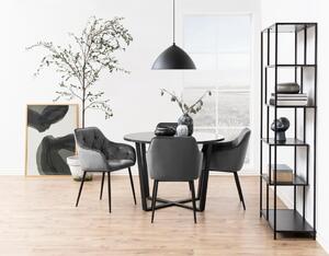 Masa dining Amble, Negru, 75x110x110 cm