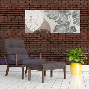Tablou - Design cu frunze (120x50 cm)