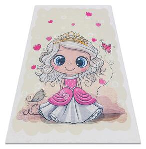 BAMBINO 43020 covor lavabil Prințesă, stele pentru copii anti-alunecare - crem / roz