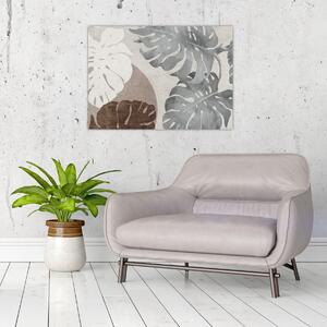 Tablou - Design cu frunze (70x50 cm)