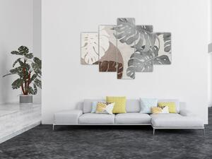 Tablou - Design cu frunze (150x105 cm)