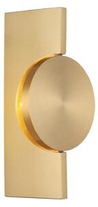Globo Aplică de perete cu LED Jasper, înălțime 20 cm, alamă mată, metal, Auriu / Alamă, Camera de zi / sufragerie, Metal, Modern