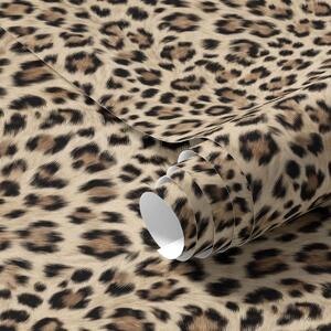 Tapet Model leopard cu pete pe fundal deschis, Tapet unic, a01151 : Uwalls.ro
