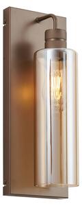 Lampă de perete Hotel Chic bronz închis cu sticlă ambră - Stavelot