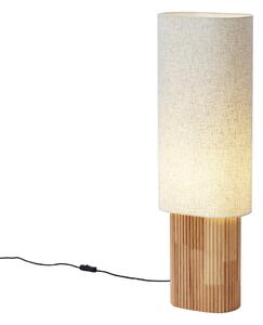 Lampă de podea Japandi din lemn cu abajur din in 90cm - Lamel