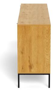 Bufet Palmdale V2, Negru mat, 80x158x40 cm
