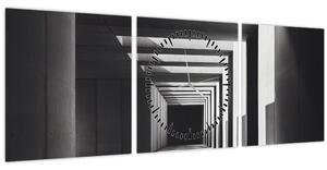 Tablou - Tunel Pătrat (cu ceas) (90x30 cm)