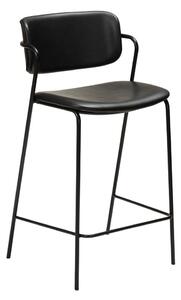 Scaun de bar din piele artificială DAN-FORM Denmark Zed, înălțime 95,5 cm, negru