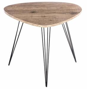 Masuta de cafea cu efect de lemn pe picioare metalice, Atmosphera