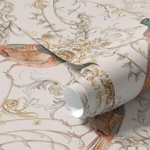 Tapet Model decorativ cu păsări și motive, Tapet animale, Tapet păsări, a01156 : Uwalls.ro