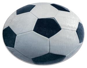 BAMBINO 38540 cerc covor lavabil - Fotbal pentru copii anti-alunecare - negru / alb