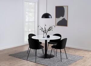 Scaun dining Louise, Negru, 80.5x49.5x54 cm