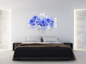 Tablou - Trandafiri albaștri (150x105 cm)