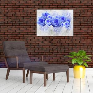 Tablou - Trandafiri albaștri (70x50 cm)